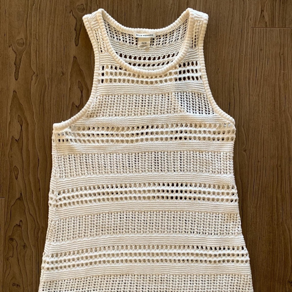 Club Monaco Off-White Knit Top - Picture 2 of 4